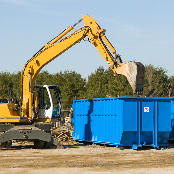 what size residential dumpster rentals are available in Hanover MI